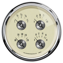 AutoMeter 2009 - Gauge Quad 5in. 0 Ohm(e) to 90 Ohm(f) Elec Prestige Antq. Ivory