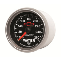 AutoMeter 3655-00406 - Gauge Water Temp 2-1/16in. 100-260 Deg. F Digital Stepper Motor Chevy Red Bowtie Black
