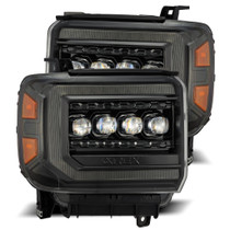 AlphaRex 880616 - 14-18 GMC Sierra NOVA LED Proj Headlights Plnk Style Alpha Blk w/Activ Light/Seq Signal/DRL