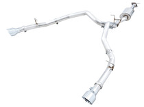 AWE 3015-32005 - 19-21 RAM 1500 5.7L (w/Cutouts) 0FG Dual Rear Exit Cat-Back Exhaust - Chrome Silver Tips