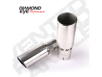 Diamond Eye 5612BAC-DE - Exhaust Pipe Tip 5 Inch Inlet X 6 Inch Outlet X 12 Inch Vented Rolled Angle Black Exhaust Tip