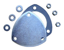 Pypes HVE12 - Exhaust Flange Dump Plate Kit 3 in Hardware Incl Natural 304 Stainless Steel  Exhaust