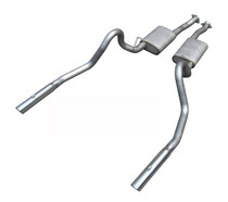 Pypes SFM27V - Cat Back Exhaust System 99-04 Mustang GT Split Rear Dual Exit 2.5 in Intermediate And Tail Pipe Hardware/Violator Muffler/3.5 in Polished Tips Incl Natural Finish 409 Stainless Steel  Exhaust