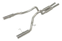 Pypes SFM66M - Cat Back Exhaust System 05-10 Mustang GT Split Rear Dual Exit 2.5 in Intermediate And Tail Pipe M80 Muffler/Hardware/4 in Polished Tips Incl Natural Finish 409 Stainless Steel  Exhaust