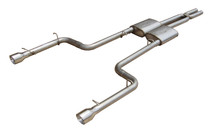 Pypes SMC11R - Cat Back Exhaust System Split Rear Dual Exit 66-74 Mopar B-Body 3 in Intermediate And Tail Pipe Race Pro Muffler/Hardware/4 in Polished Tips Incl Natural Finish 409 Stainless Steel  Exhaust