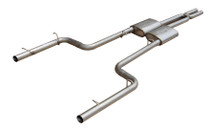 Pypes SMC24R - Cat Back Exhaust System Split Rear Dual Exit 11-14 Charger V8 Exc SRT8 2.5 in Intermediate And Tail Pipe Race Pro Muffle/Hardware Incl Tip Not Incl Natural Finish 409 Stainless Steel  Exhaust