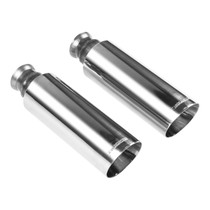 Flowmaster 15356 - Exhaust Tip - 4.00 in. Angle Cut Polished SS - Clamp-On