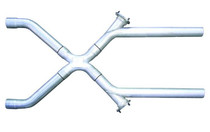 Pypes XVX10 - Exhaust X-Pipe Kit Intermediate Pipe 2.5 in Crossover 3 in Collector Flange At Each Of The Cutouts Hardware Incl Natural 409 Stainless Steel  Exhaust