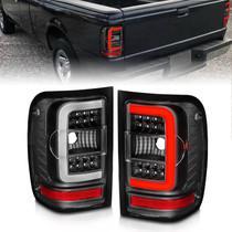 Anzo 311390 - 2001-2011 Ford  Ranger LED Tail Lights w/ Light Bar Black Housing Clear Lens