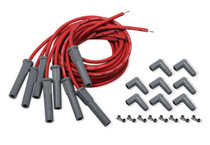 Holley 561-115 - Spark Plug Wire Set; Cut To Fit Wire Set; 8.2 mm Red Wires w/Grey 180 Degree Boots; For Use w/ Smart Coil;