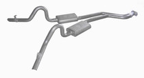 Pypes SGG50T - Cat Back Exhaust System 78-88 GM G-Body Split Rear Dual Exit 2.5 in Intermediate Pipe And Tailpipe Turbo Pro Mufflers/Hardware Incl Tip Not Incl Natural 409 Stainless Steel  Exhaust