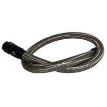 Fleece Performance FPE-CLNTBYPS-HS-CRVP-SS - 34.5 Inch Common Rail/VP44 Cummins Coolant Bypass Hose Stainless Steel Braided