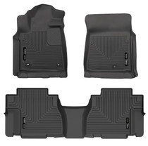 Husky Liners 95101 - 12-22 Toyota Sequoia Weatherbeater Front & 2nd Seat Floor Liners - Black