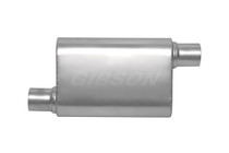 Gibson 55132S - CFT Superflow Offset/Offset Oval Muffler - 4x9x13in/2.5in Inlet/2.5in Outlet - Stainless