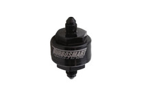 Turbosmart TS-0804-1002 - Billet Turbo Oil Feed Filter w/ 44 Micron Pleated Disc AN-4 Male Inlet - Black