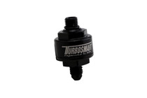 Turbosmart TS-0804-1003 - Billet Turbo Oil Feed Filter w/ 44 Micron Pleated Disc AN-4 Male to AN-4 ORB- Black