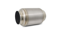 Vibrant 17640 - Titanium Muffler w/Natural Tip 4in. Inlet / 4in. Outlet / 5.875in Dia