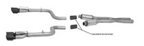 Gibson 617010-B - 15-19 Dodge Challenger SRT Hellcat 6.2L 3in Cat-Back Dual Exhaust - Black Elite (Ceramic)