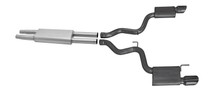 Gibson 619015-B - 15-17 Ford Mustang V6 3.7L 3in Cat-Back Dual Exhaust - Black Elite (Ceramic)
