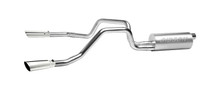 Gibson 65636 - 10-13 Chevrolet Silverado 1500 LS 4.8L 2.25in Cat-Back Dual Split Exhaust - Stainless