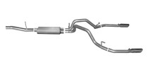 Gibson 65654 - 10-13 GMC Sierra 1500 SLE 4.8L 2.25in Cat-Back Dual Split Exhaust - Stainless