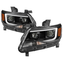 Spyder 9039287 - xTune Chevy Colorado 15-17 Halogen Only Projector Headlights - DRL - Black PRO-JH-CCO04-LBDRL-BK