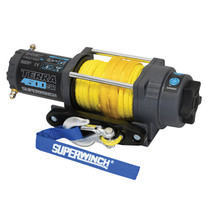 Superwinch 1145270 - 4500 LBS 12V DC 1/4in x 50ft Synthetic Rope Terra 4500SR Winch - Gray Wrinkle