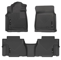 Husky Liners 95131 - 08-11 Toyota Sequoia WeatherBeater Front & 2nd Seat Floor Liners (Black)