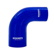 Mishimoto MMCP-R90-3035BL - Silicone Reducer Coupler 90 Degree 3in to 3.5in - Blue