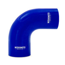 Mishimoto MMCP-R90-3540BL - Silicone Reducer Coupler 90 Degree 3.5in to 4in - Blue