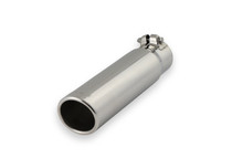 Flowmaster 15361 - Exhaust Tip - 3.00 in. Rolled Angle Polished SS Fits 2.50 in. Tubing - clamp on
