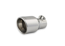 Flowmaster 15365 - Exhaust Tip - 4.00 in. Rolled Angle Polished SS Fits 2.50 in. Tubing - clamp on