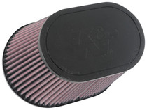 K&N RU-1001 - Universal Rubber Filter 6.25in x 4in Oval FLG / 7.375in x 5.5in Base / 6.25in x 4in Top / 5in H