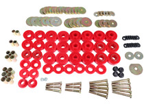 Energy Suspension 3.4172R - 65-67 Chevrolet Biscayne/Bel Air/Caprice/Impala Body Mount Set w/ Hardware - Red