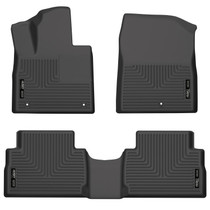 Husky Liners 95881 - 21-22 Hyundai Santa Fe WeatherBeater Front & 2nd Seat Floor Liners - Black