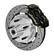 Wilwood 140-14532-D - Forged Dynalite Front Kit 19.00in Drilled Rotor Black WWE ProSpindle (5x5.00in Hub)