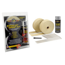 DEI 10093 - Exhaust Wrap Kit - Tan Wrap and Aluminum HT - Retail Packaging