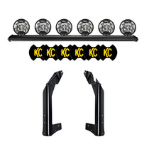 KC HiLiTES 97063 - 07-18 Jeep JK 50in. Overhead Xross Bar Kit w/(6) SlimLite LED Lights 300W - Black