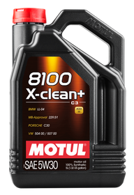 Motul 106377 - 5L Synthetic Engine Oil 8100 5W30 X-CLEAN Plus