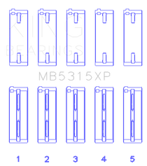 King Engine Bearings MB5315XP.026 - MAIN BEARING SET For MITSUBISHI 4G63, 4G64 EVO I-IV, 1992->
