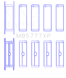 King Engine Bearings MB5777XP - King Dart LS Next Block (Size STD) Performance Main Bearing Set