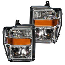 ORACLE Lighting 7189-335 - 08-10 Ford F250 Pre-Assembled Halo Headlights - Chrome Housing - ColorSHIFT w/ BC1 Controller