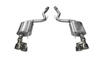 Corsa Touring Axelback Exhaust with Quad 4" Polished Tips - 2015+ Mustang GT (V8 5.0L Coupe) - 14336
