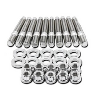 BLOX Racing BXFL-00307-7 - Racing SUS303 Stainless Steel Exhaust Manifold Stud Kit M8 x 1.25mm 45mm in Length - 7-piece