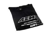 AEM 02-2013XXL - Logo T Shirt, Go Faster, Set Records, Win, Black, 2X Large