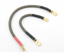 ACCEL 151409 - Battery Cable; Motorcycle; 4 Gauge; Fits Dyna Glide Applications; Gold; Pair;