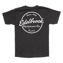 Edelbrock 289206 - Since 1938 Pocket Short Sleeve T-Shirt, 100% Cotton, Black, Extra Large (XL)