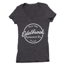 Edelbrock 389261 - T-SHIRT, LADIES S/S SINCE 1938 DARK HEATHER GREY (S)