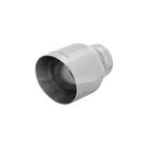 Flowmaster 15395 - Exhaust Tip - 2.5 x 4.0 in Angle Cut Polished SS Fits 2.50 in. Tubing - Weld On