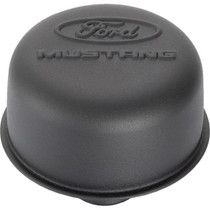 Ford Racing 302-221 - Black Crinkle Finish Breather Cap w/ Ford Mustang Logo